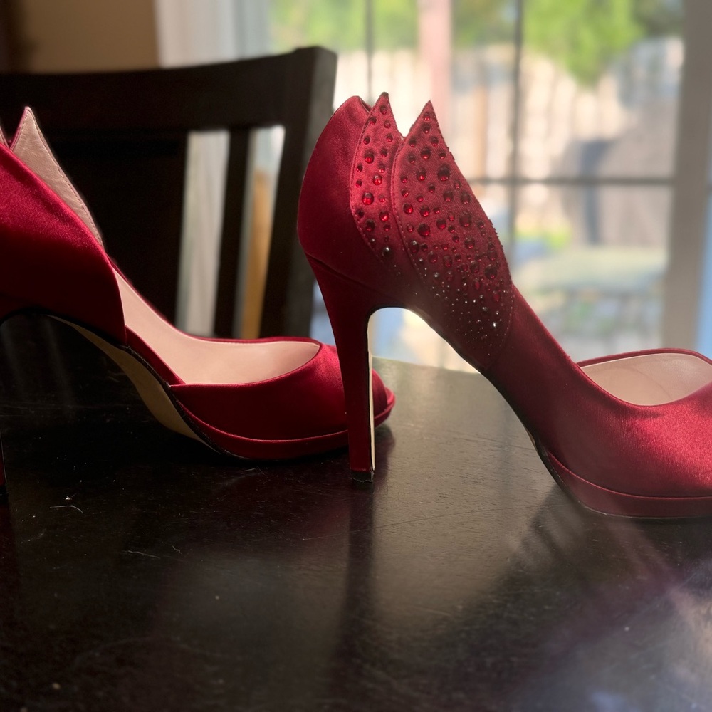 Caparros Red Glitter Heels